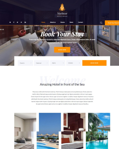 Mẫu website khách sạn & resort Marimar