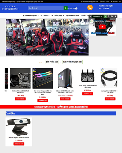 Mẫu website bán máy tính công ty Dương Hoàng