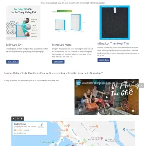 Mẫu website máy lọc không khí