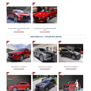 Mẫu website bán xe ô tô Mazda